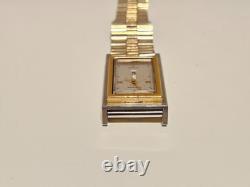 Vintage Very Rare Swiss Two Tone St. Steel Rectangle Men Automatic Watchtechnos