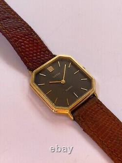 Vintage Vetta Watch Square Black Dial Very Rare Unisex 29mm Tank Watch Swiss Mad