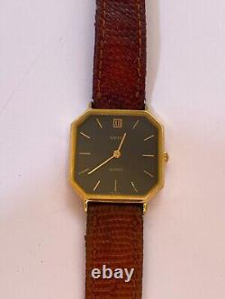 Vintage Vetta Watch Square Black Dial Very Rare Unisex 29mm Tank Watch Swiss Mad