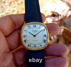 Vintage Vetta watch Tank mechanic Swiss watch Gold plated 1970s Rare Watch