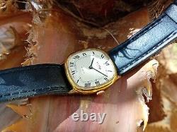 Vintage Vetta watch Tank mechanic Swiss watch Gold plated 1970s Rare Watch