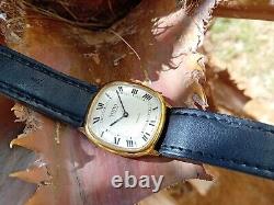 Vintage Vetta watch Tank mechanic Swiss watch Gold plated 1970s Rare Watch