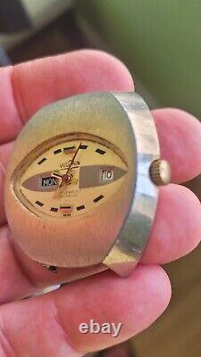 Vintage Vulcain Swiss watch 17 jewel winding watch, rare Fish shape. Works great