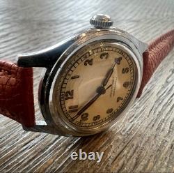 Vintage WWII Alb. Grossenbacher Swiss Mechanical Trench Watch 1940s RARE Optima