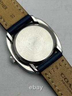 Vintage Waltham Maxim Vip Manual Winding Rare Blue Dial Dress Swiss Made Watch