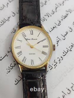 Vintage Watch Baignoire Swiss Made Manual Wind Yves Renoir Chiffres Romains Rare