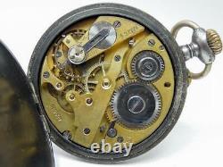 Vintage Watch Pocket Eterna Antique Swiss Face Open Rare Case Old Dial Movement