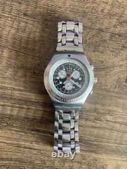 Vintage Watch Swatch wrist Men quartz bracelet Swiss Parts rare steel 4 jewels