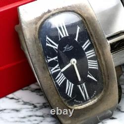Vintage Watch Swiss Silver 800 Mechanical Wrist Lun Classic Women Strap Rare Old