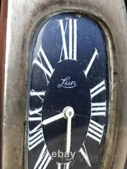 Vintage Watch Swiss Silver 800 Mechanical Wrist Lun Classic Women Strap Rare Old