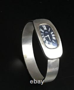 Vintage Watch Swiss Silver 800 Mechanical Wrist Lun Classic Women Strap Rare Old