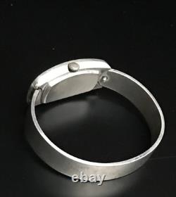 Vintage Watch Swiss Silver 800 Mechanical Wrist Lun Classic Women Strap Rare Old