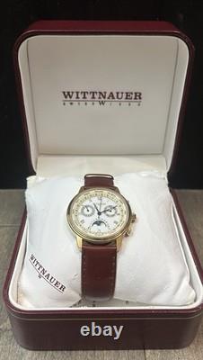 Vintage Wittnauer Moon Phase World Time Men's Quartz Swiss Watch (FE 11539) RARE
