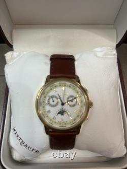 Vintage Wittnauer Moon Phase World Time Men's Quartz Swiss Watch (FE 11539) RARE
