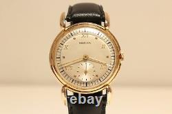 Vintage Ww2 Era Rare Beautiful Swiss Gold Plated Men's Mechanical Watch Orfina