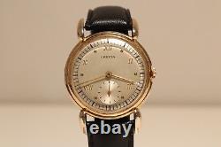 Vintage Ww2 Era Rare Beautiful Swiss Gold Plated Men's Mechanical Watch Orfina