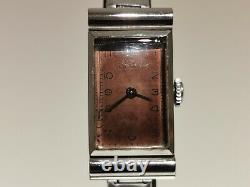 Vintage Ww2 Era Rare Swiss Rectangular Tank Ladies Mechanical Watch Paul Buhre