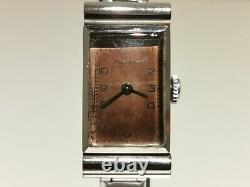 Vintage Ww2 Era Rare Swiss Rectangular Tank Ladies Mechanical Watch Paul Buhre