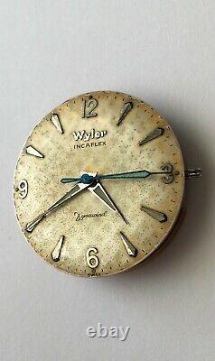 Vintage Wyler Watch Incaflex Dynawind 17 Jewels Swiss WH26 Stainless Steel RARE