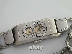 Vintage and Rare LONGINES duo dial Doctor Art Deco 1930s swiss made