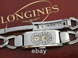 Vintage and Rare LONGINES duo dial Doctor Art Deco 1930s swiss made