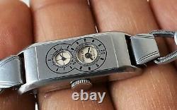 Vintage and Rare LONGINES duo dial Doctor Art Deco 1930s swiss made