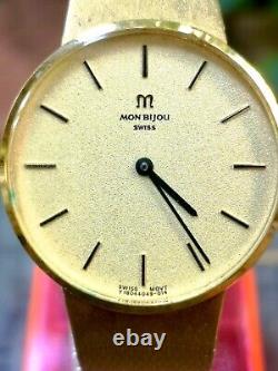 Vintage and Rare MON BIJOU Swiss Movt Hang-Winding Unisex watch. 21 jewels