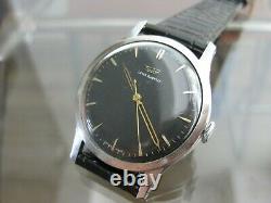 Vintage and Rare Tissot Watch Co 16 Jewels Swiss Made Black Dial Wrist watch