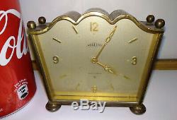 Vintage rare Art Deco ANGELUS Swiss Alarm desk mantle Clock 8 days 859 15 jewels