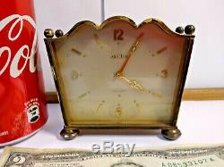 Vintage rare Art Deco ANGELUS Swiss Alarm desk mantle Clock 8 days 859 15 jewels