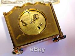 Vintage rare Art Deco ANGELUS Swiss Alarm desk mantle Clock 8 days 859 15 jewels