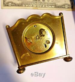 Vintage rare Art Deco ANGELUS Swiss Alarm desk mantle Clock 8 days 859 15 jewels