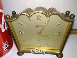 Vintage rare Art Deco ANGELUS Swiss Alarm desk mantle Clock 8 days 859 15 jewels