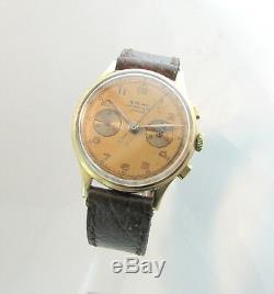 Vintage, rare CHRONOGRAPH TEVO W. C. O Landeron. 17 Jewels. 50'. Swiss