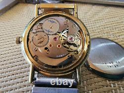 Vintage rare GOLD PLATED MEN watch swiss ROTARY