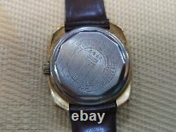 Vintage rare SWISS MADE GOLD PLATED MEN watch SORNA- 21 JEWELS