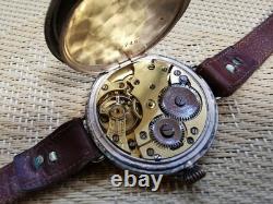 Vintage rare SWISS SOLID SILVER men watch