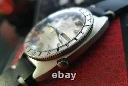 Vtg Lord Elgin C. 356 Gmt Diver Men's Automatic Rarely 1970 Day/date Swiss Watch
