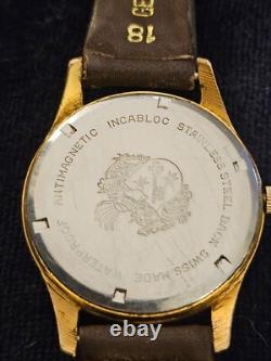 Vtg Rare Sixta Mens Manual Watch 17 Rubis Swiss Ferrotex Working (A12)