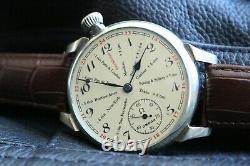 WORLD TIME Vintage 1925`s rare LUXURY Swiss movement Marriage rare Driving Watch