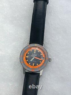 WOW Rare Vintage ZODIAC Sea Wolf Diver ORANGE 20 ATM Automatic Swiss Men Watch