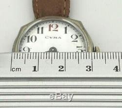 WW1 Vintage CYMA Classic RARE Men Swiss Watch Pure Nickel Collectible 110 Years