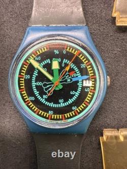 Working Rare Vintage 1986 Swatch Watch GS400 ROTOR Swiss Quartz Wristwatch, 34mm