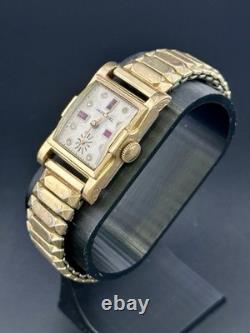 Working Rare Vintage Imperial Swiss Watch Tank Gold Plated Mens Mechanical Y2