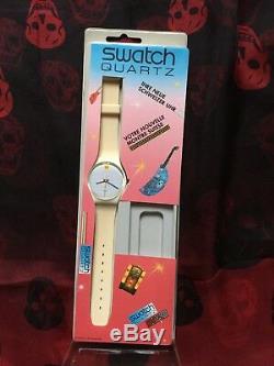 Wristwatch SWATCH Gent DOTTED SWISS (GW104)-in rare plastic case! 1985! Vintage