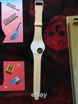 Wristwatch SWATCH Gent DOTTED SWISS (GW104)-in rare plastic case! 1985! Vintage