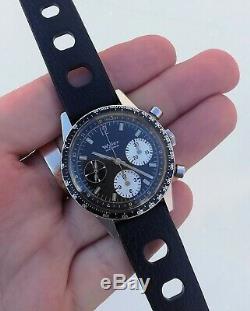 Wyler Chronograph Vintage Watch Valjoux 72 Incaflex Panda Dial Swiss Made Rare