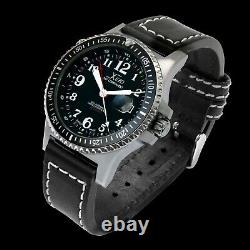 Xezo Air Commando Swiss Made Automatic ETA 2893-2 GMT Watch. RARE VINTAGE-BLACK