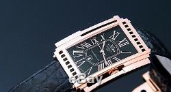 Xezo RARE VINTAGE Ca. 2001 Architect 18K Rose Gold Pl. Watch. #007. Swiss Quartz