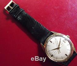 Zenith Star 6400 Date- Rare Vintage'60 Gold S. Steel Back Manual Wind -swiss